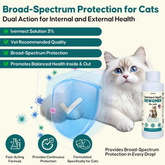 LuxeVib lvermect para gatos, gotas para incorporar al alimento.