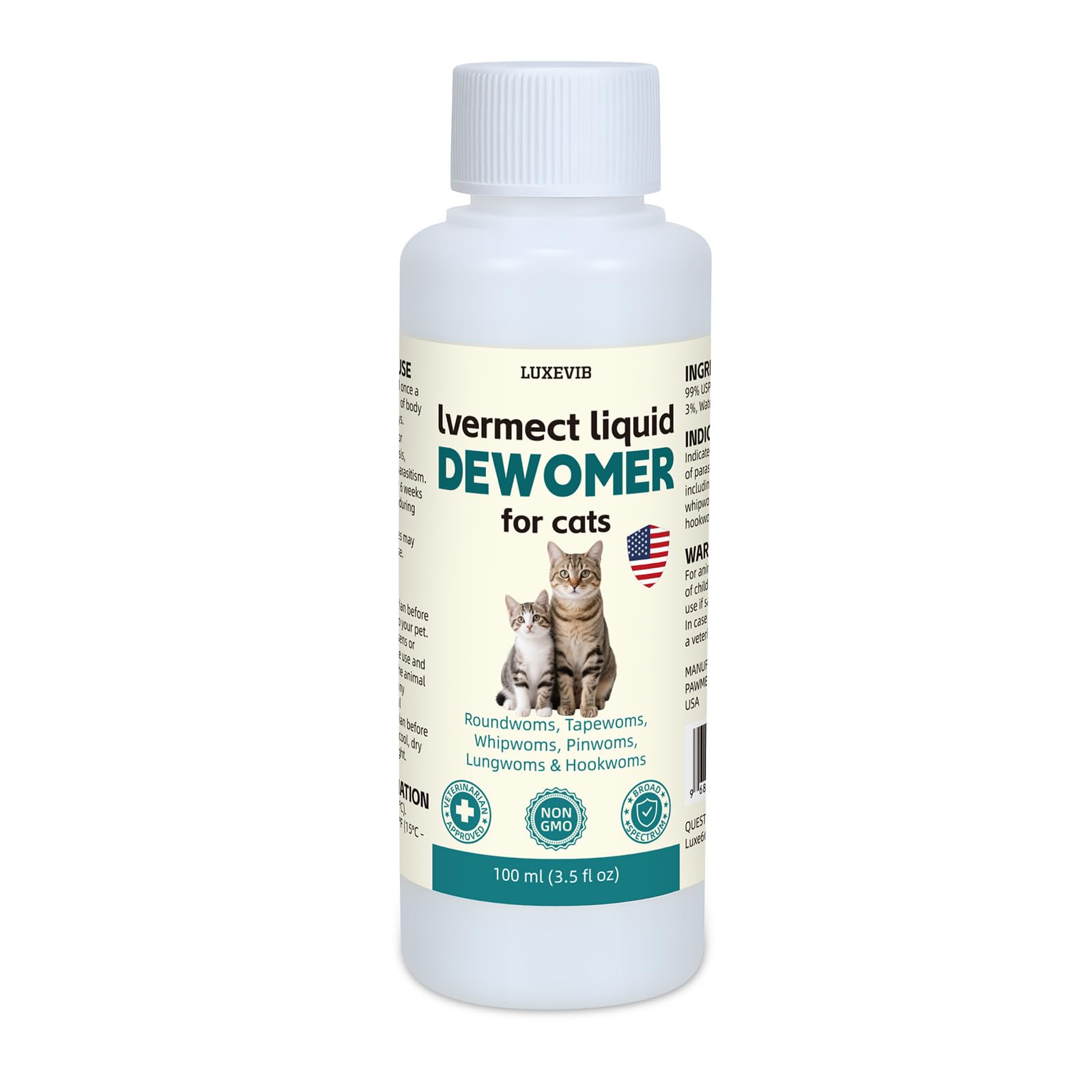 LuxeVib lvermect para gatos, apoyo digestivo suave para el día a día.