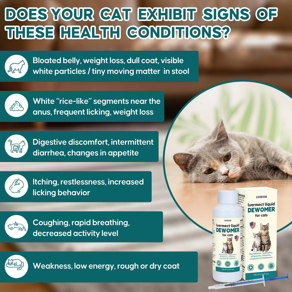 LuxeVib lvermect para gatos, uso diario en rutina de cuidado.