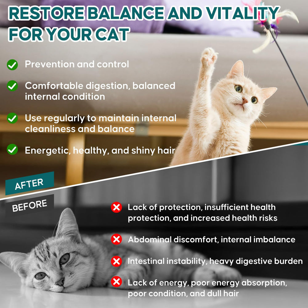 LuxeVib lvermect para gatos, fórmula sin colorantes artificiales.
