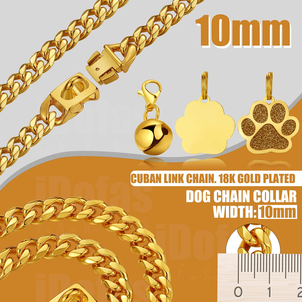 LuxLife cascabel dorado incluido en collar, ayuda a localizar al perro.