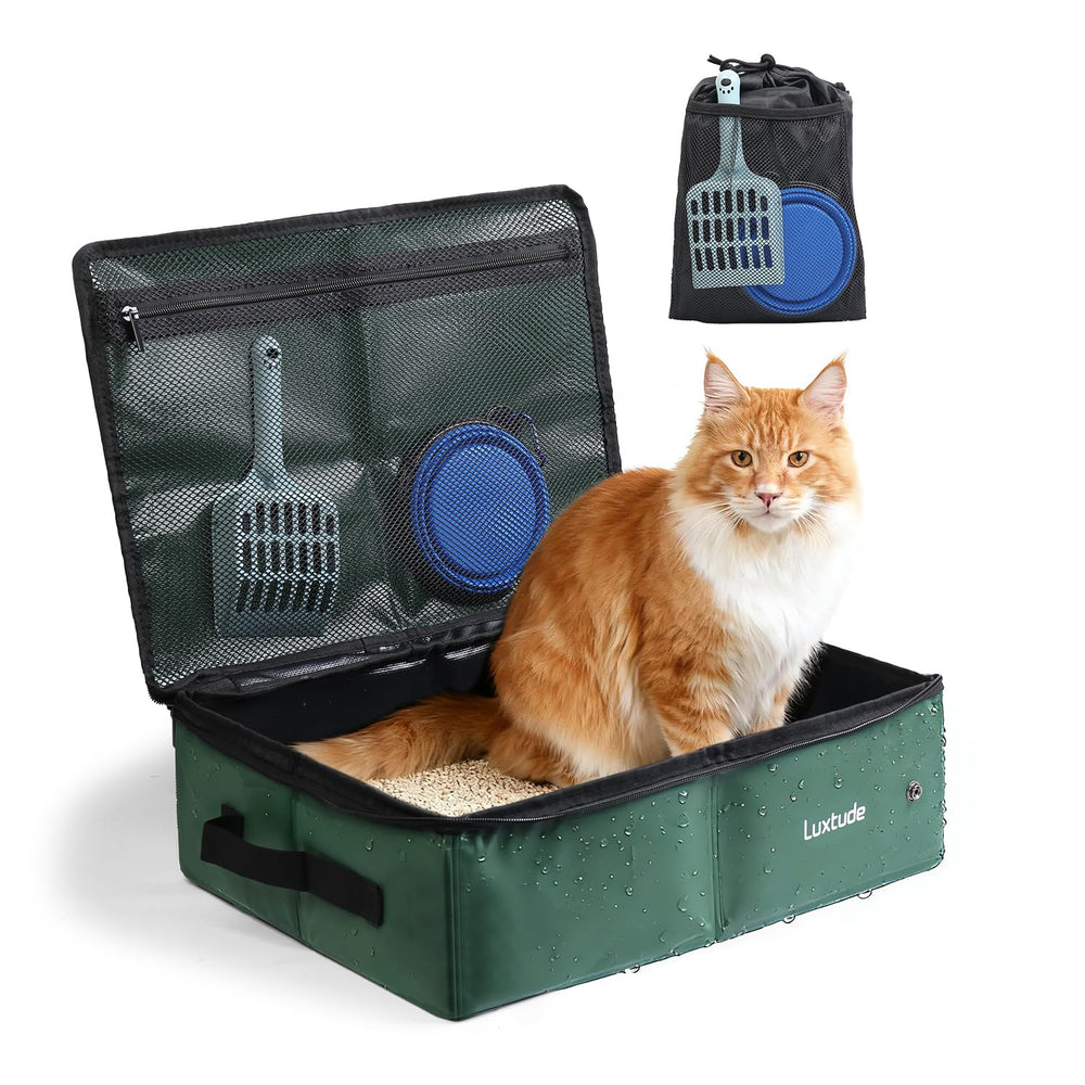 Caja de arena Luxtude viajera plegable, fácil de llevar en viaje.
