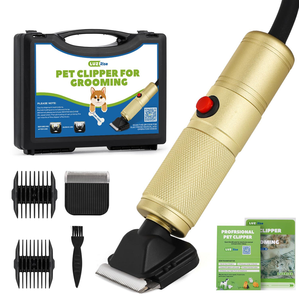 Luzrise cortapelos para mascotas con motor 280W y potencia estable.