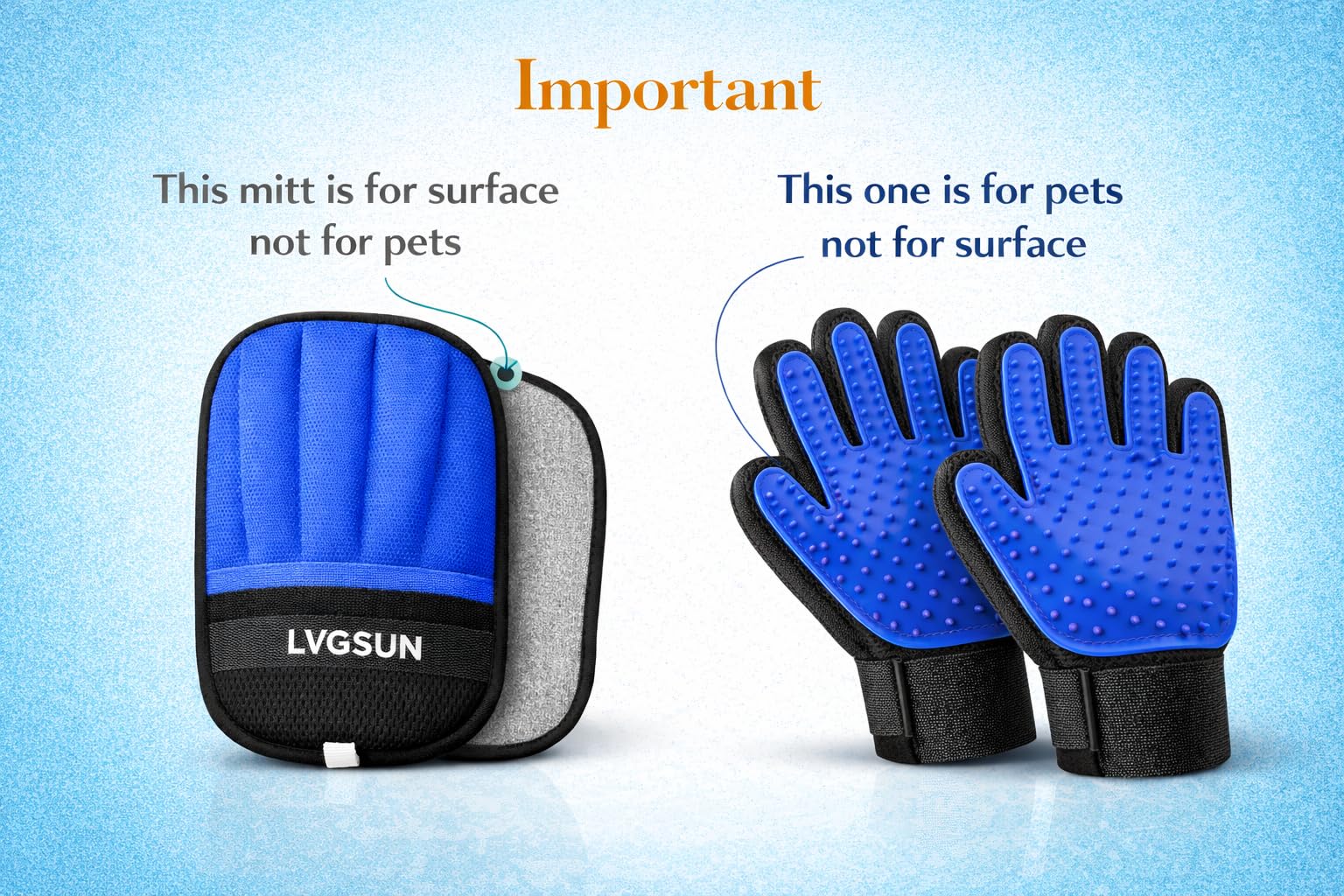 Pack LVGSUN: dos guantes y pad extra para pelo en casa.