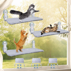 Percha de ventana para gatos de L&W BROS con vista panorámica para observar desde casa.