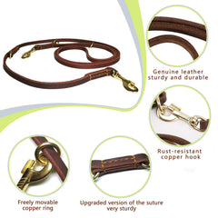 LWBMG correa cuero manos libres, ideal para correr con perro sin manos ocupadas.