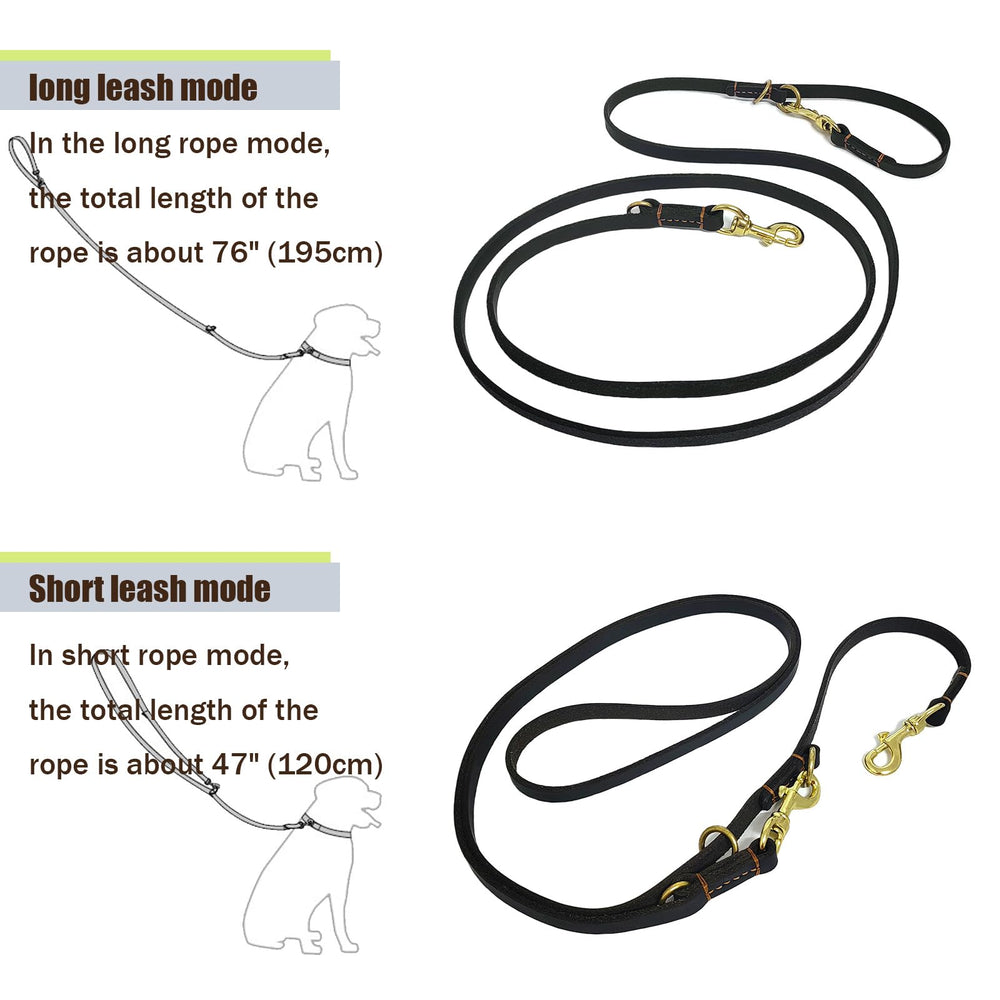 LWBMG Correa de cuero para perros medianos y grandes, cómoda y segura.