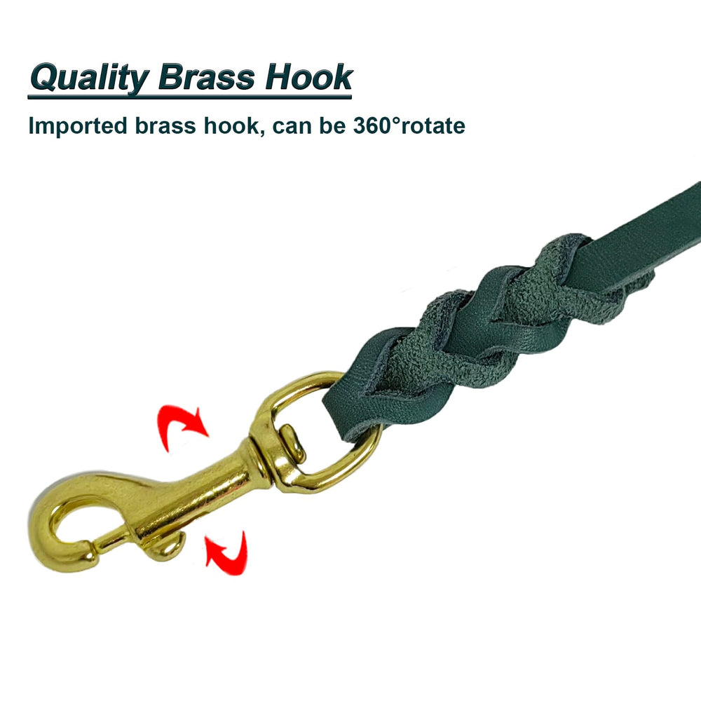 Correa de cuero LWBMG para perros pequeños, ideal para paseos.