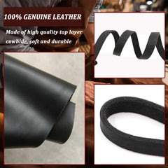 LWBMG correa de cuero trenzado suave para un agarre estable durante caminatas.