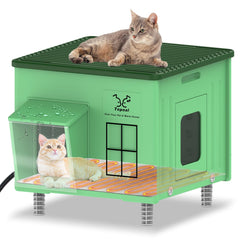 Casas para gatos de Lxheir Tepoal exterior cálida, refugio cálido para felinos al aire libre.