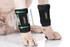 La férula Lyderpet para pata delantera ofrece soporte estable para la movilidad del perro.