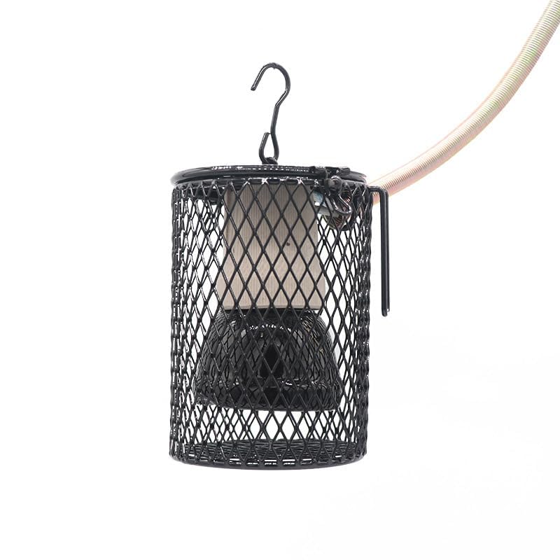 El cobertor de malla de lygchii para lampara de calor protege aves y reptiles.
