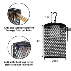 Protector lygchii para lampara de calor mantiene al reptil seguro durante el uso diario.