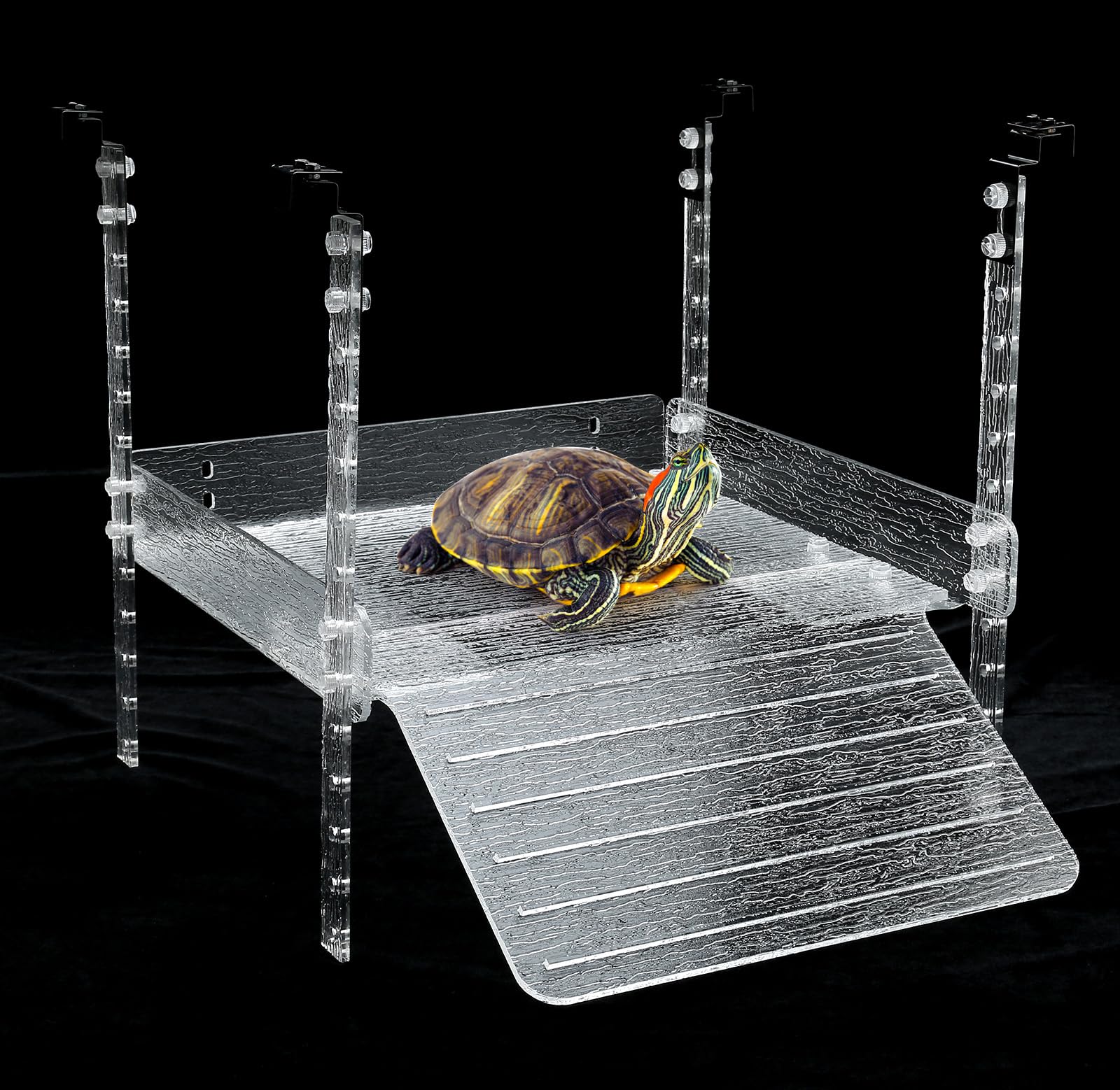 Plataforma LYL LEYOULAND para tortugas tomando sol con agarre seguro