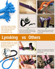Lynxking correa de entrenamiento de media pulgada, agarre cómodo para caminatas.