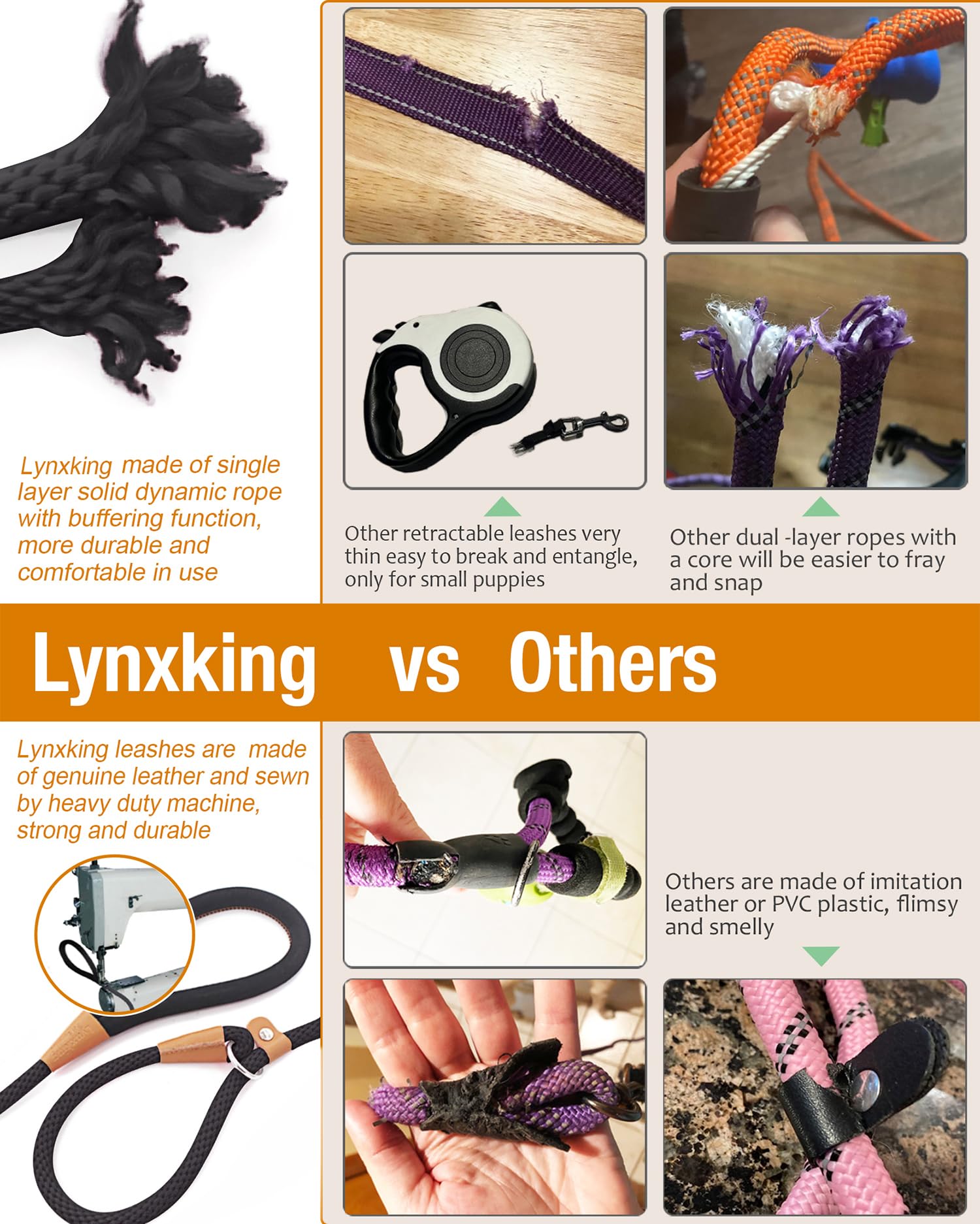 Lynxking correa slip 8 ft, libertad controlada durante paseos.