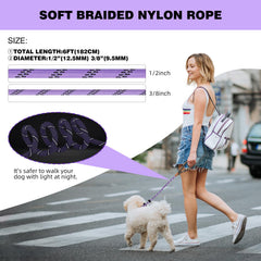 Mango acolchado de Lynxking Slip Lead ofrece agarre cómodo durante paseos largos.