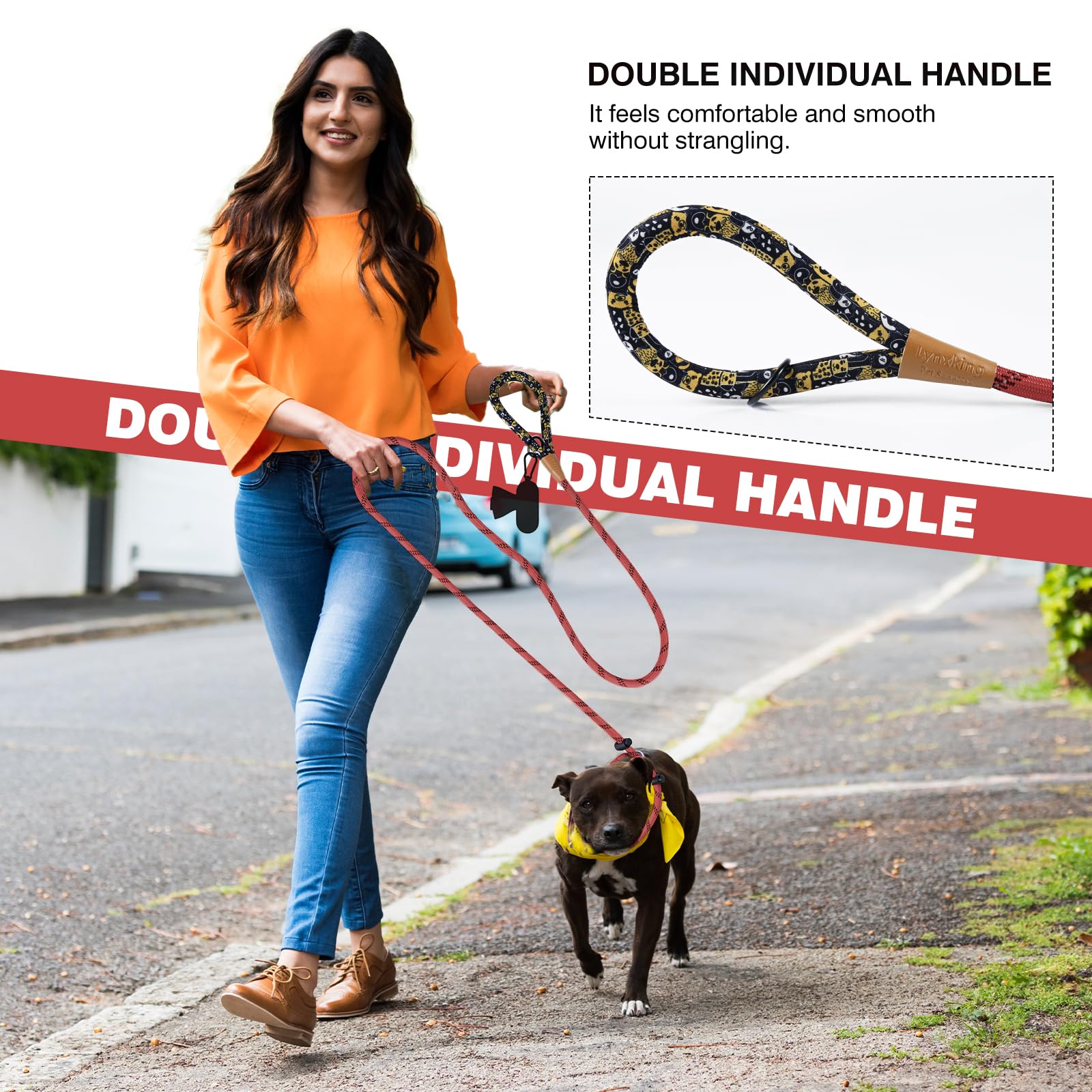 Longitud de 1/2 pulgada x 6 ft ideal para paseos.