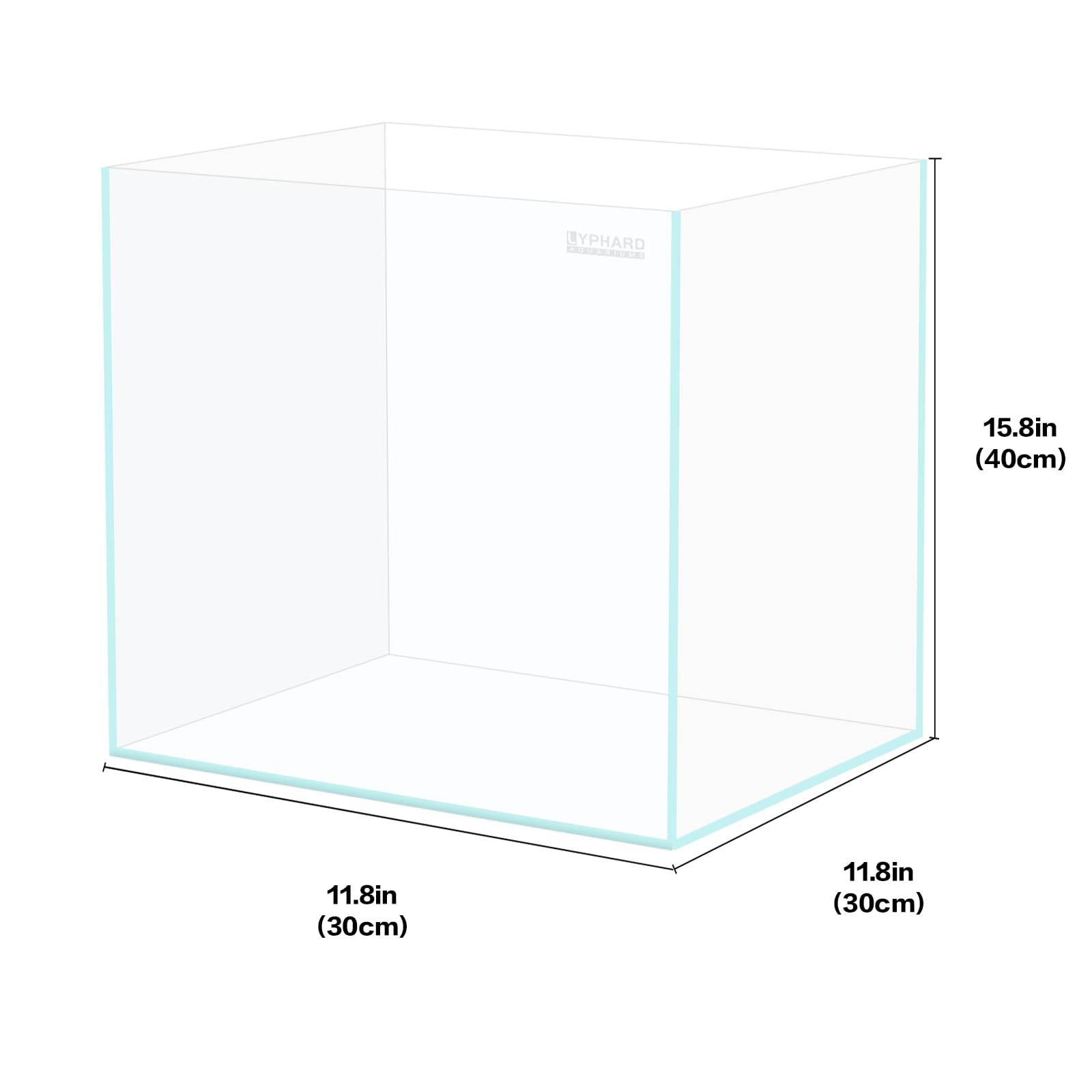 Acuario LYPHARD AQUARIUMS con dimensiones 30x30x40 cm para peces y plantas.