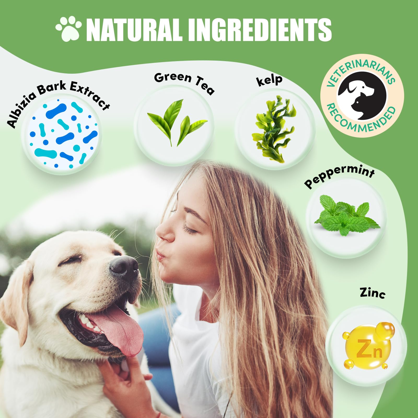 Lysimi Polvo Dental para Perros, mezcla fácil en la comida diaria