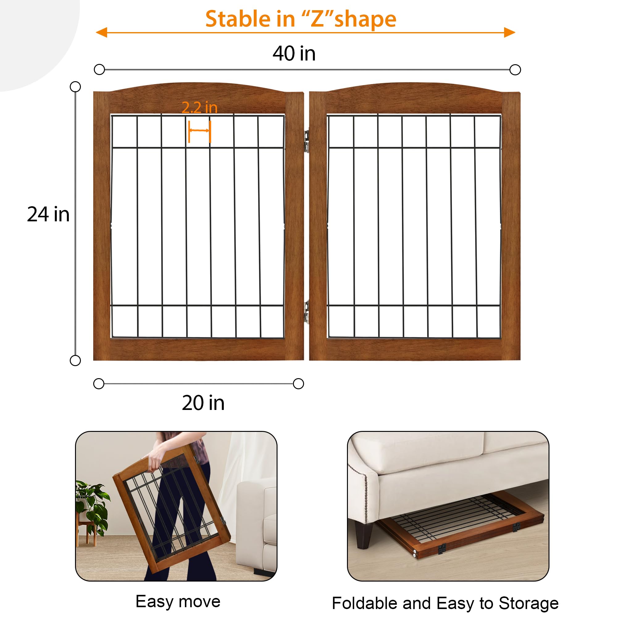 Versatilidad para mascotas y habitaciones ideal para escaleras, pasillos y puertas.