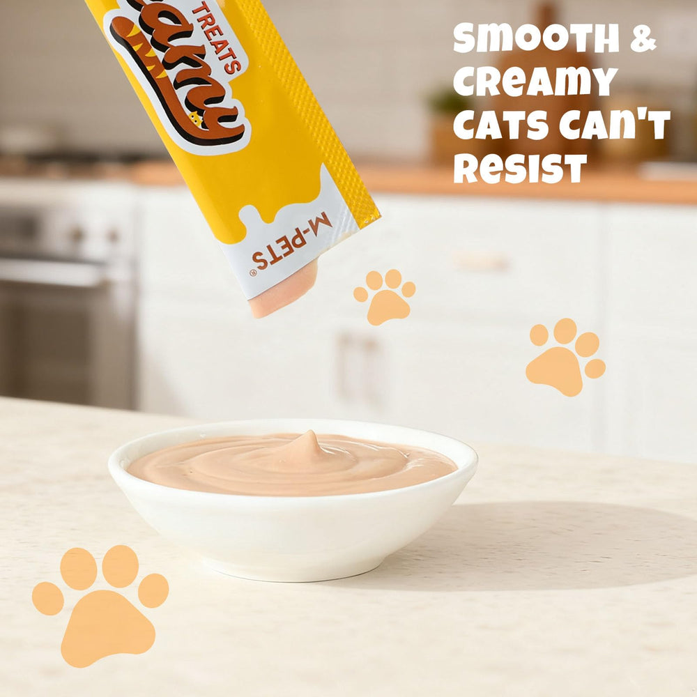 Tubo individual de M-PETS Creamy Lickable Treats, 20 unidades para uso diario.