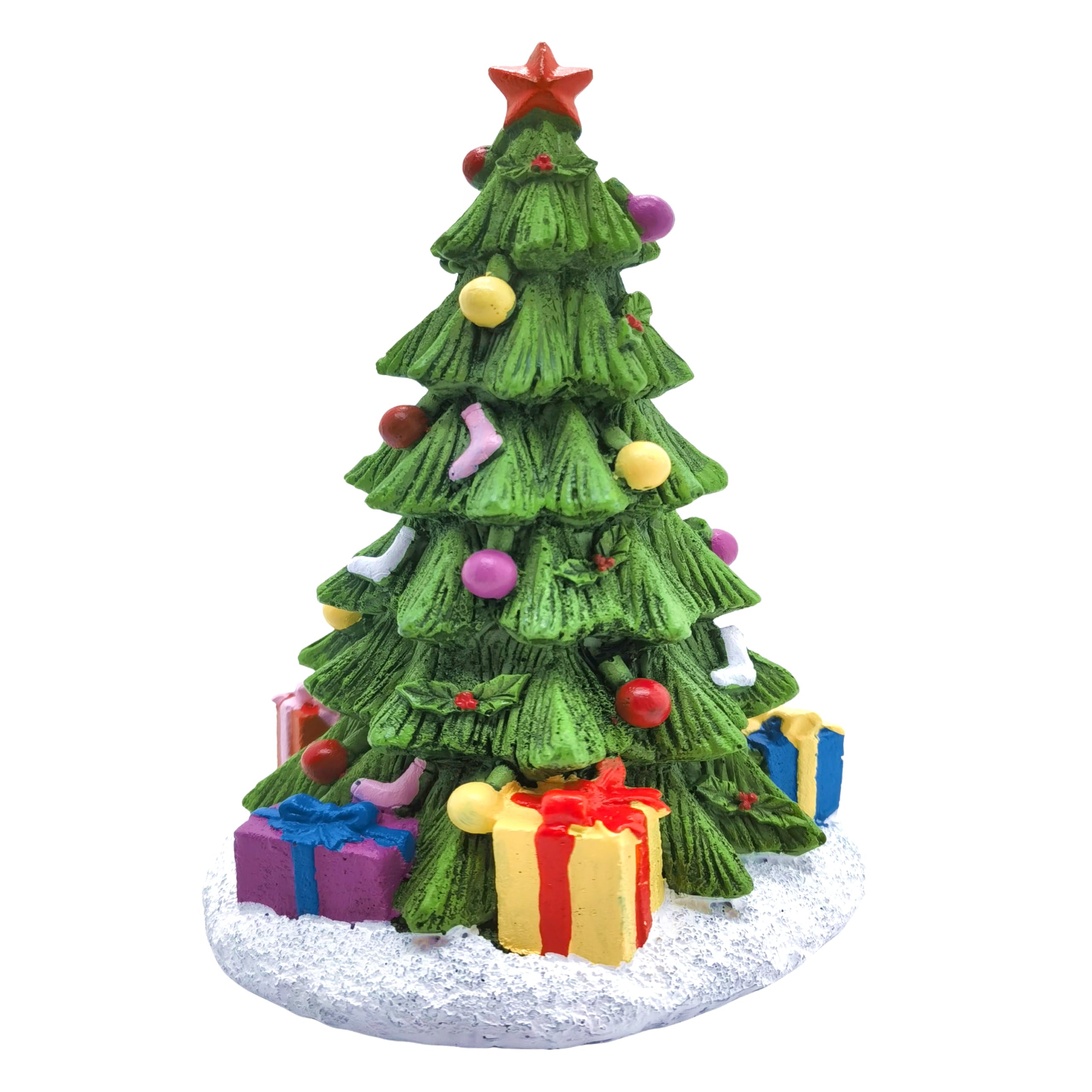 M2cbridge árbol navideño para acuario, ideal para crear ambiente festivo sin afectar el agua