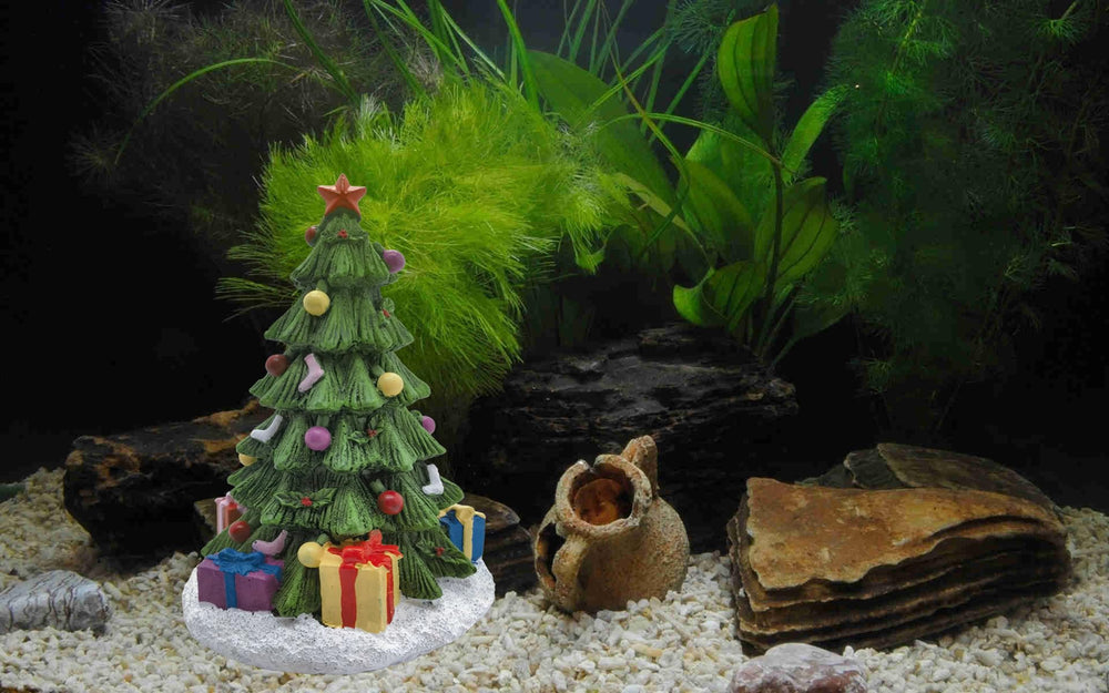 M2cbridge árbol navidad acuario escritorio, decoración versátil para fiestas