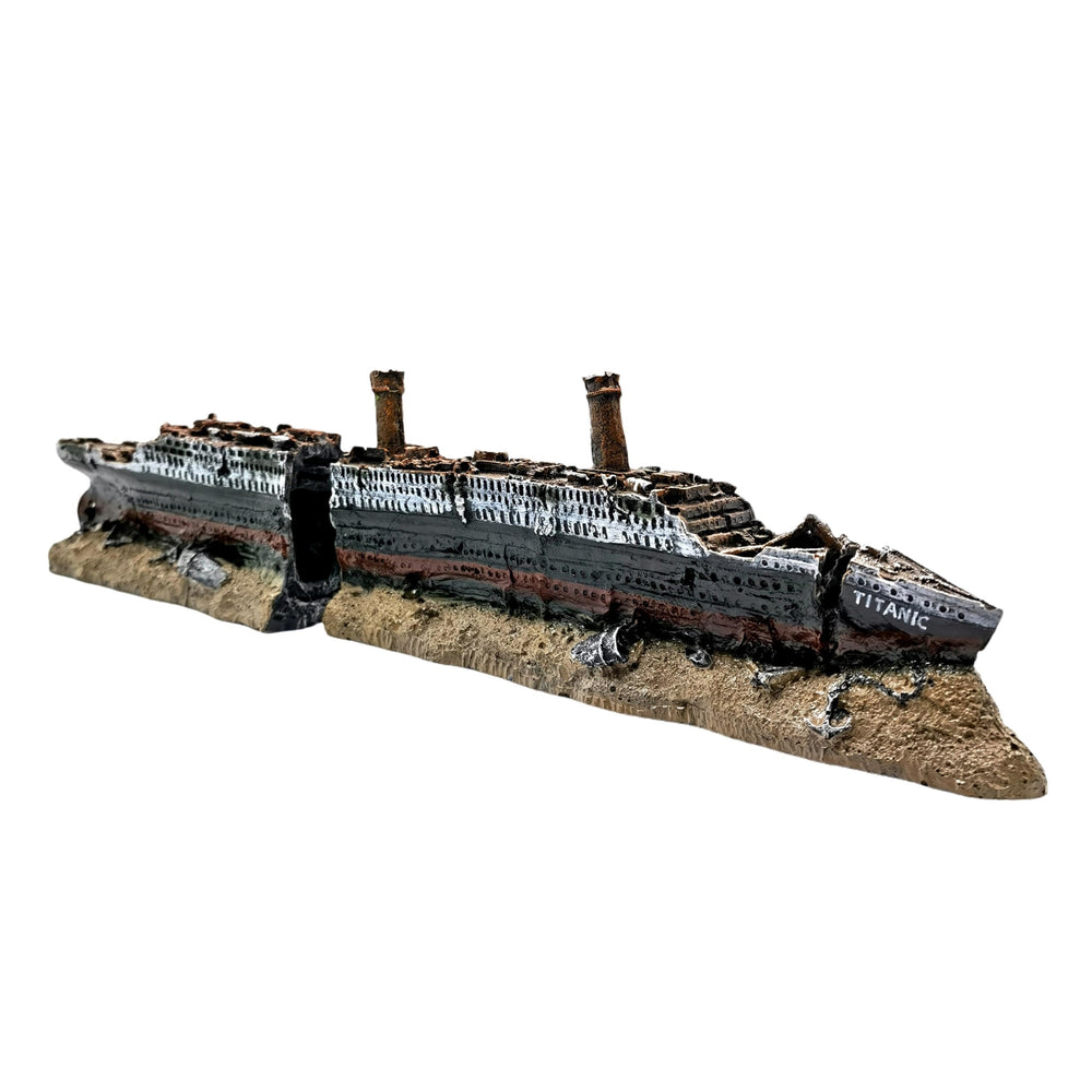 M2cbridge Titanic naufragio en acuario, refugio seguro para peces.