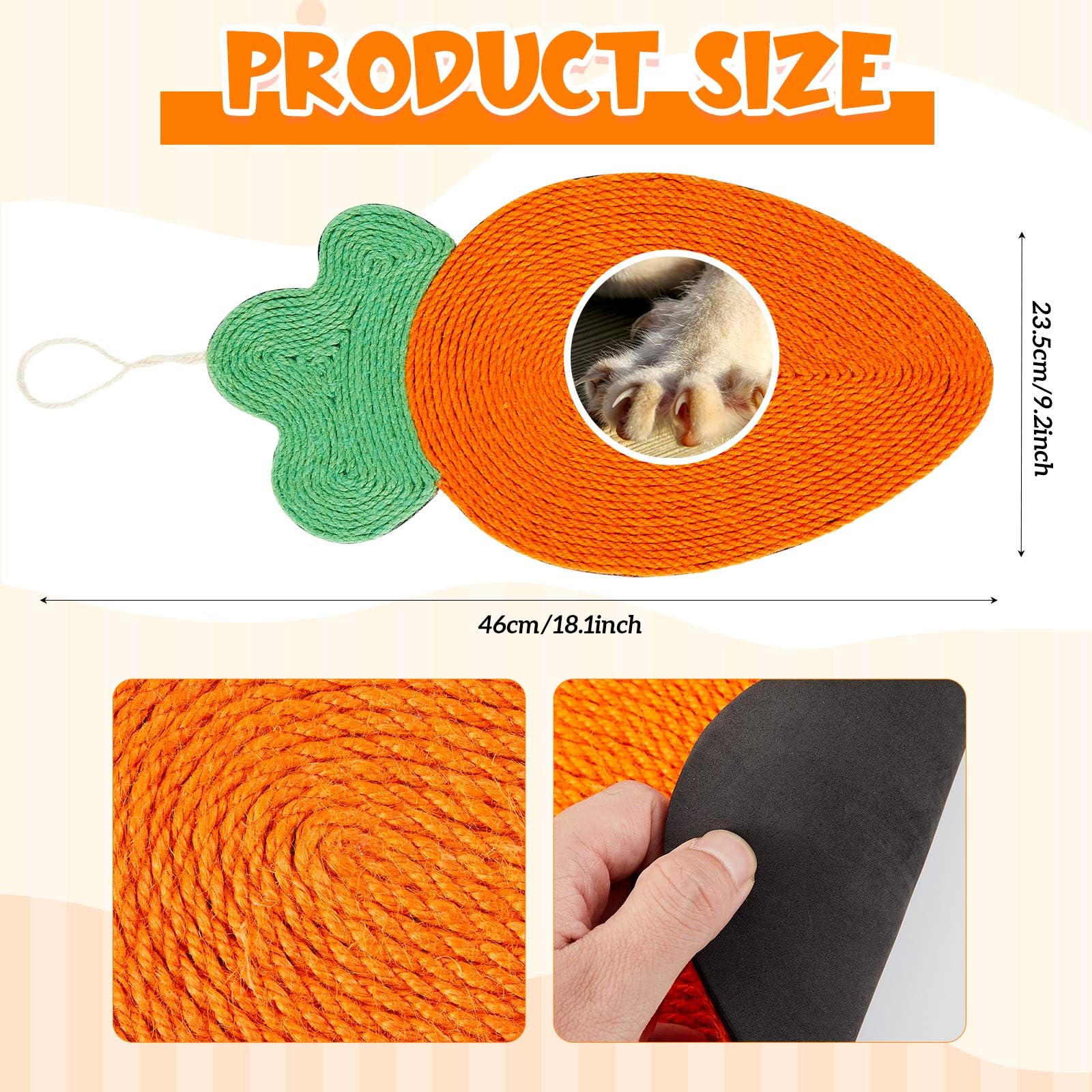 Maasechs rascador conejo sisal natural ofrece durabilidad para mordisqueo