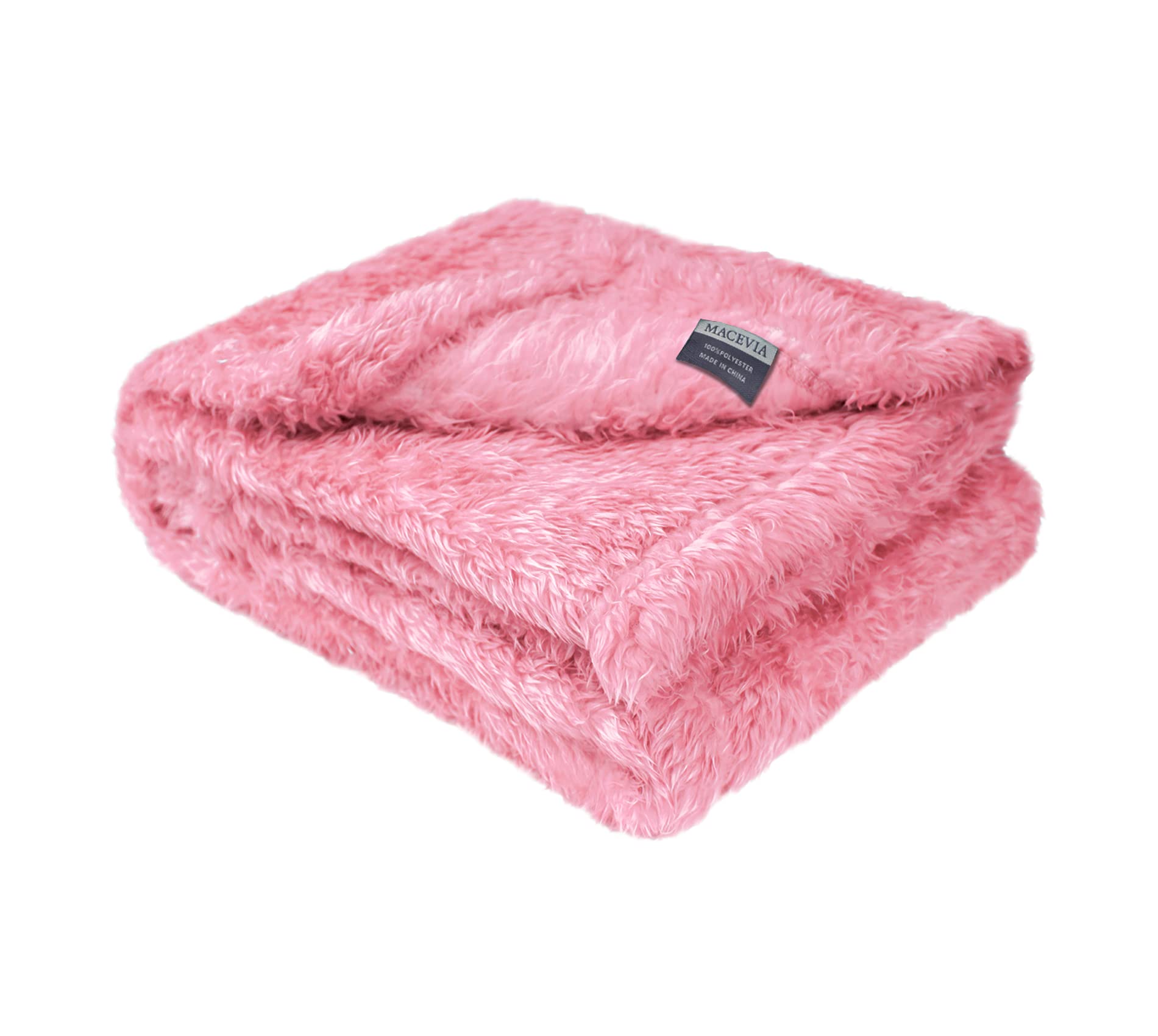 MACEVIA manta perro fleece rosa 24x29, descanso suave