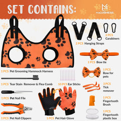 MAcosiness guante para mascotas con diseño de patas; mani-pedi suave y controlado.