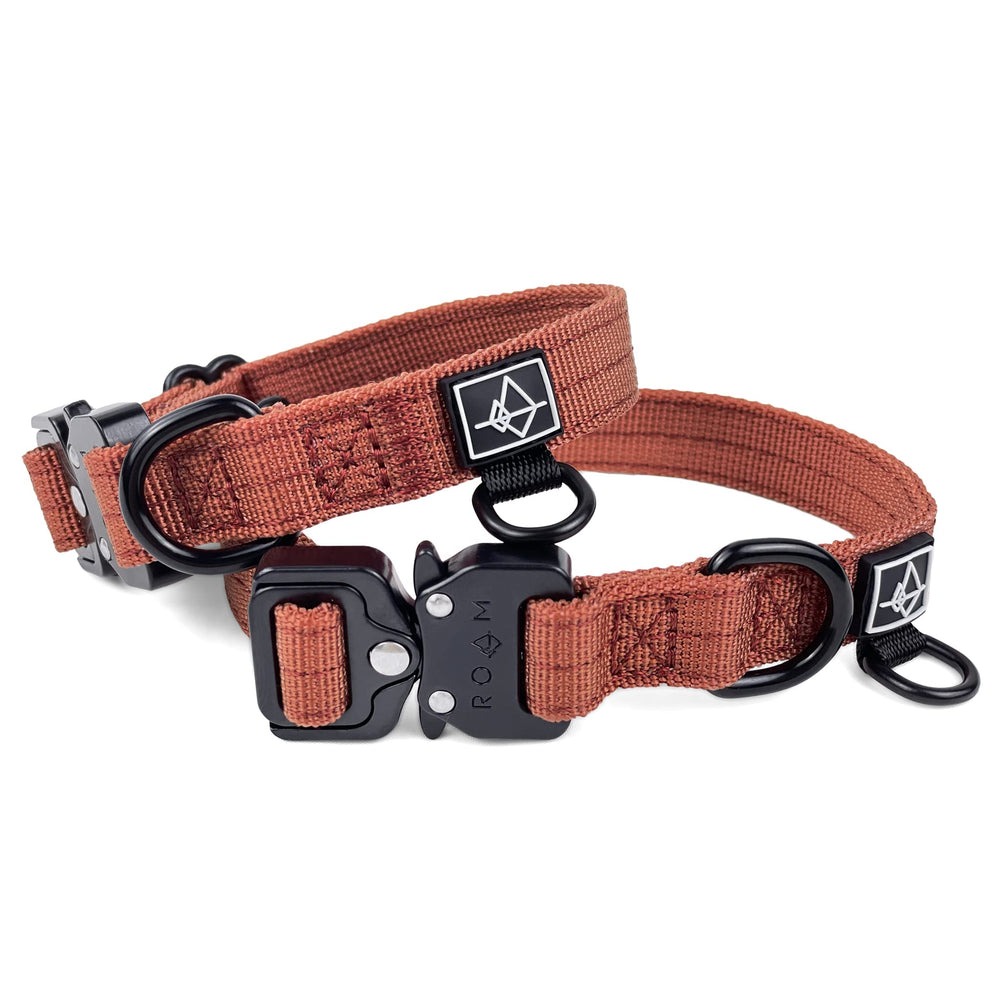 Collar Made to Roam con doble capa de nylon 1000D para durabilidad.