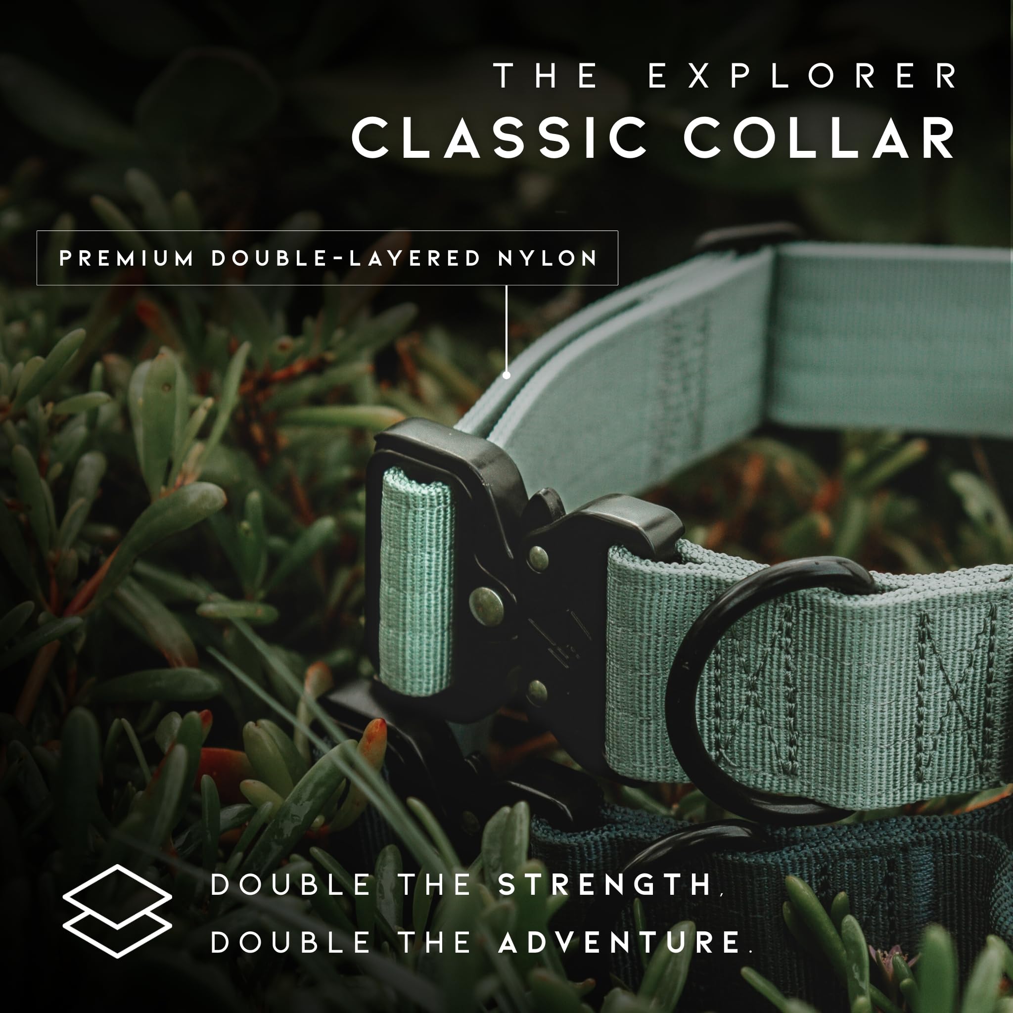 MADE TO ROAM collar de nylon 1000D, resistente para aventuras al aire libre