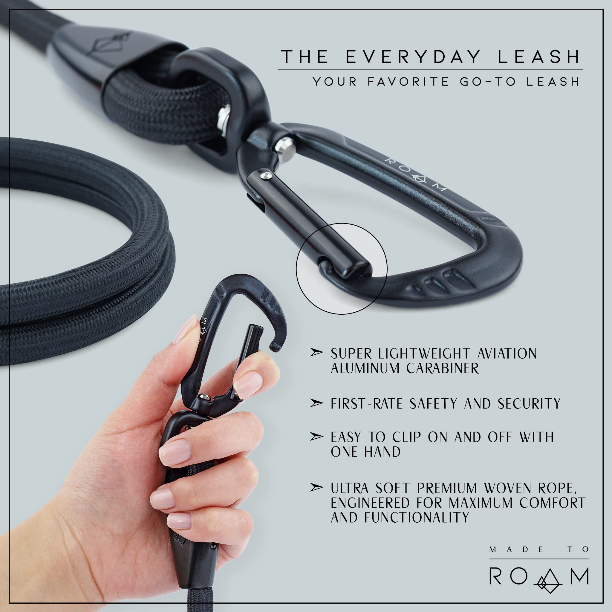 MADE TO ROAM cuerda de nylon ultra suave de 12 mm para comodidad diaria