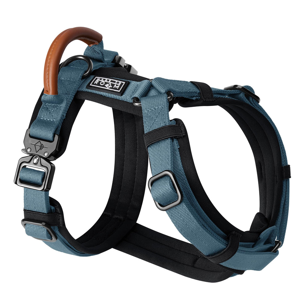Made to Roam Explorer Harness con acolchado neopreno: comodidad suave en paseos largos.