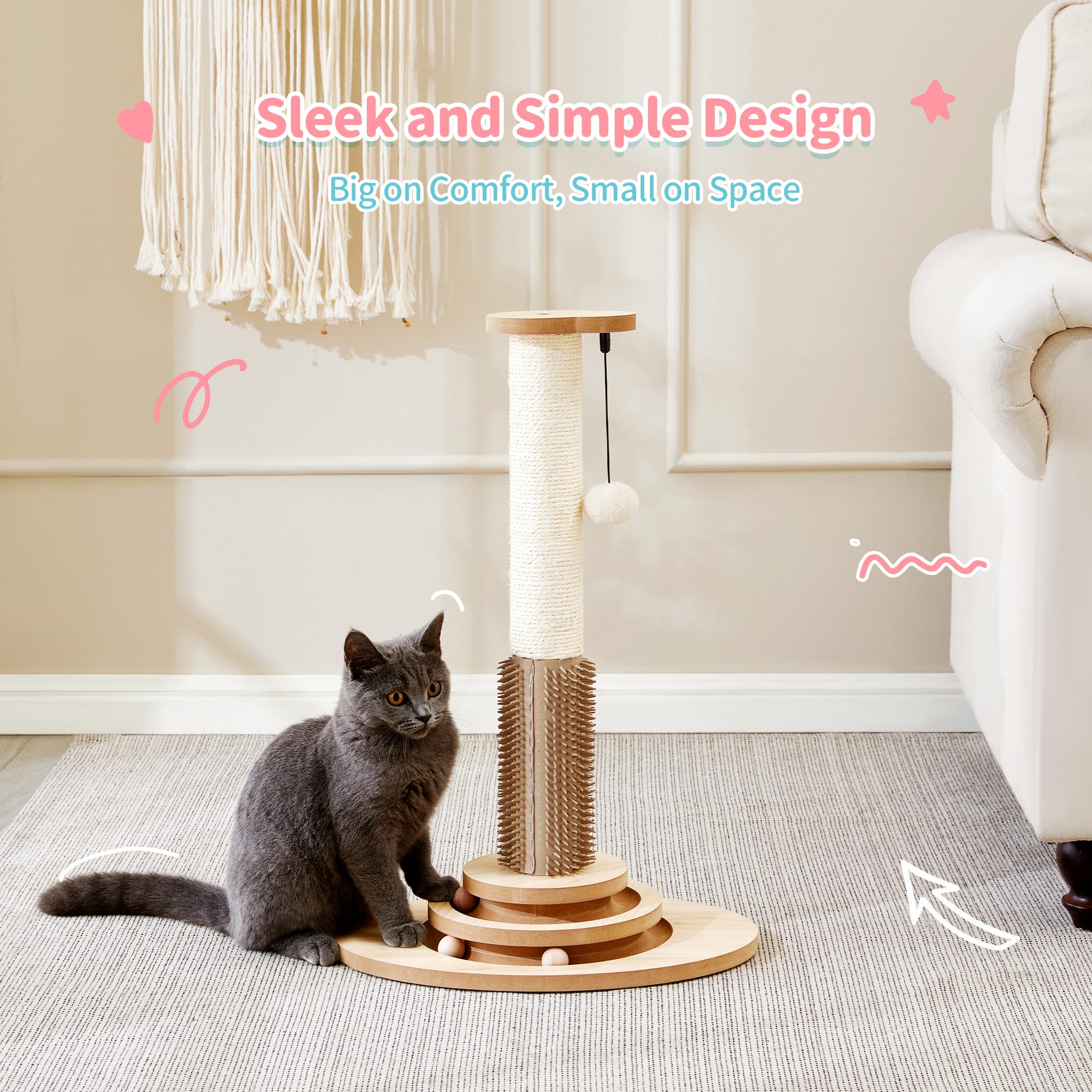 Made4Pets base amplia; estabilidad para juegos intensos.