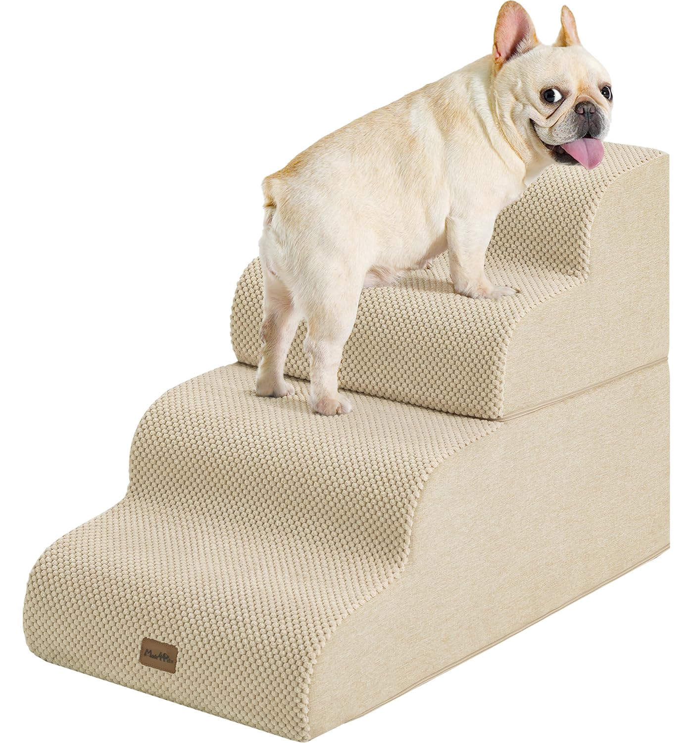 Made4Pets escaleras para perro con 4 peldaños para cama alta, fáciles de usar.