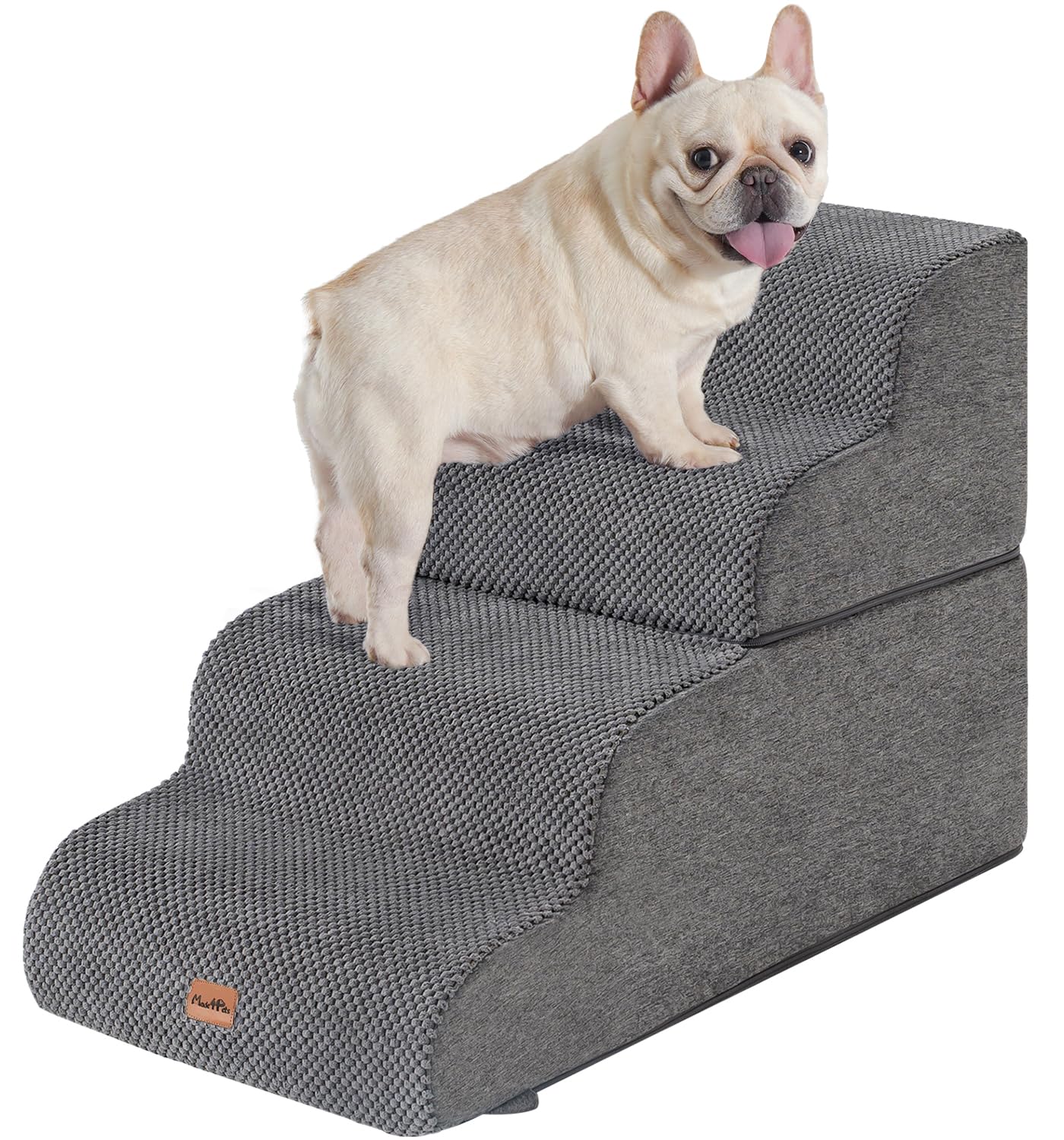 Made4Pets escalera para cama de perro cuatro pasos, subida suave
