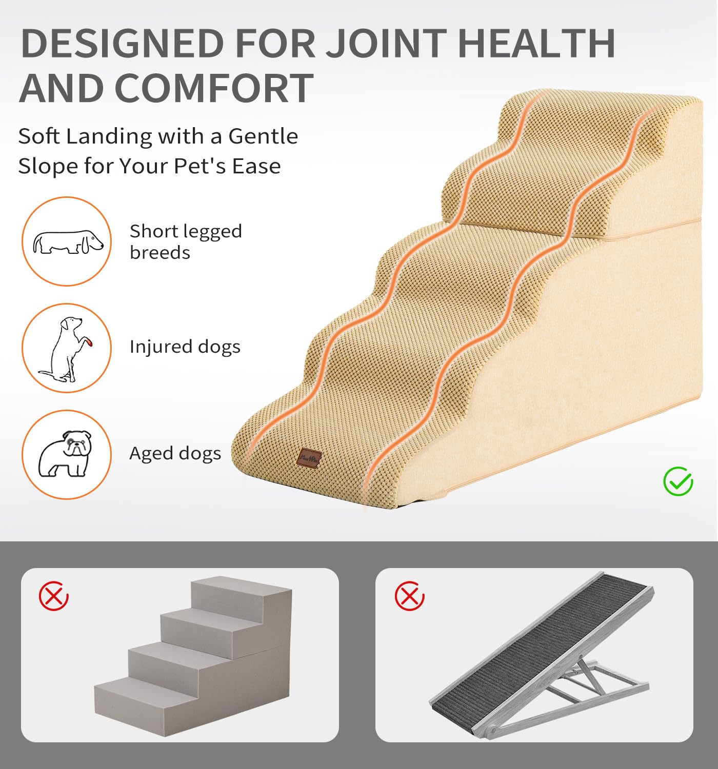 Funda desmontable lavable de Escaleras Made4Pets, limpieza fácil