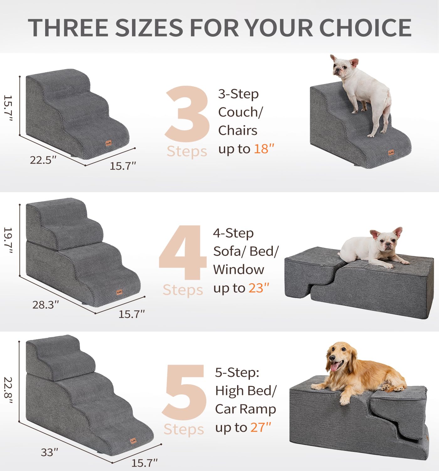 Made4Pets escalera para sofa, alta altura, acceso seguro