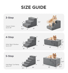 Made4Pets escaleras para perros pequeños, 5 pasos, facilita subir a coches o camas altas.