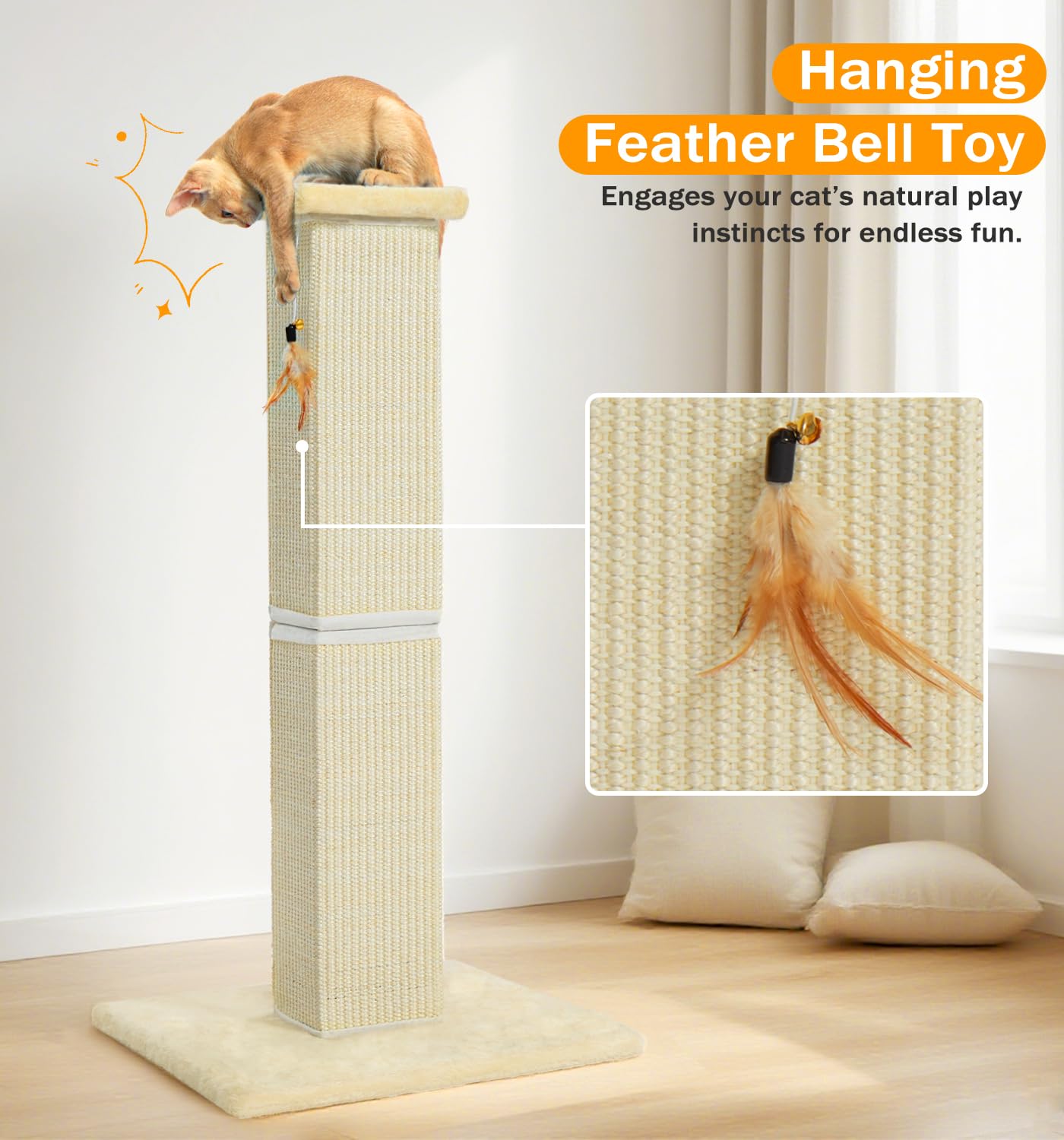 MADE 4 PETS poste alto que permite estiramiento completo