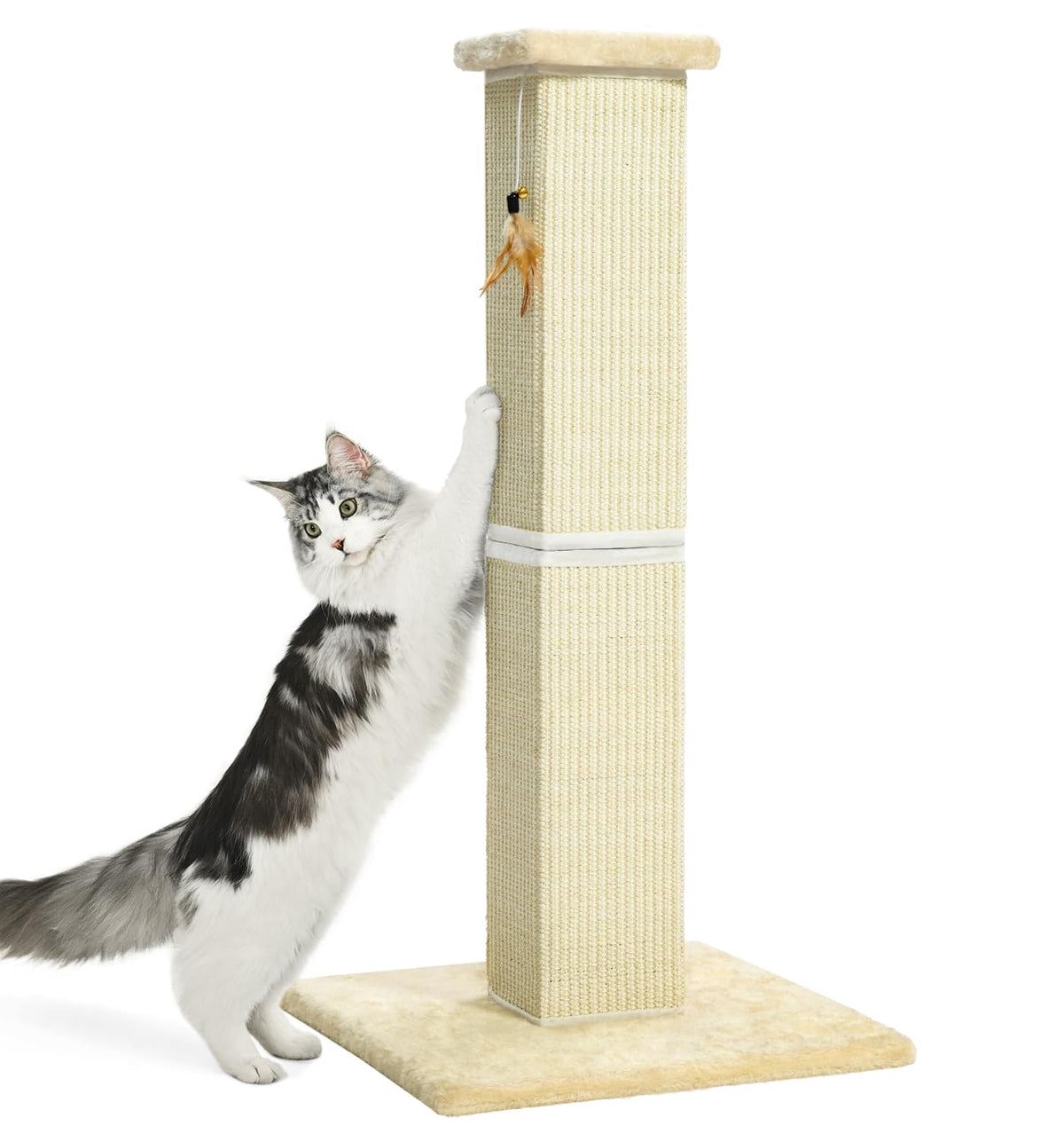 MADE 4 PETS poste rasca 32 pulgadas en sisal natural para estirarse