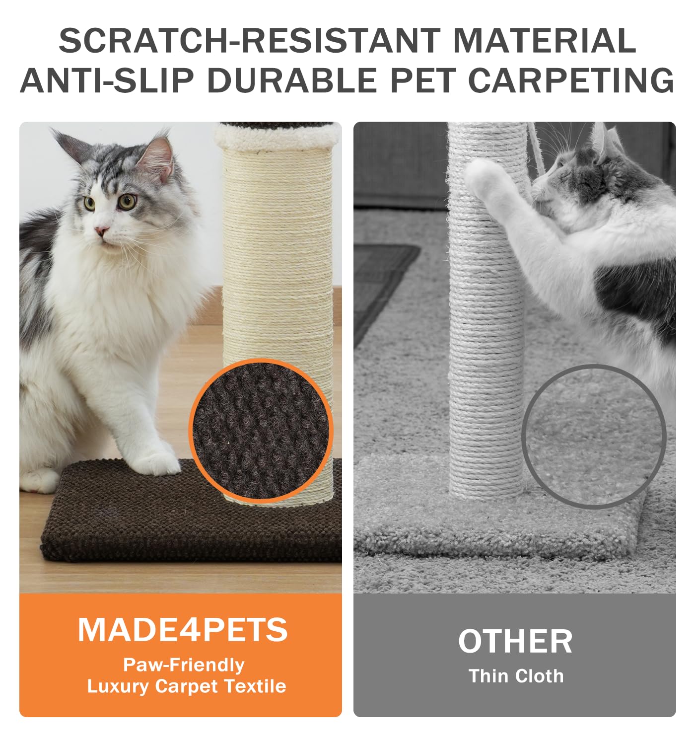 Made4Pets post rascar gato bolas colgantes interactivas para entretenimiento