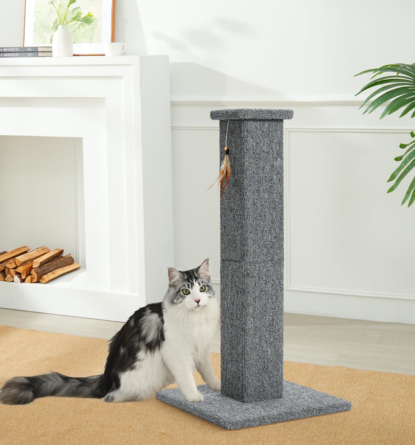 Made4Pets rascador alto para gatos, ideal para estirarse en interiores