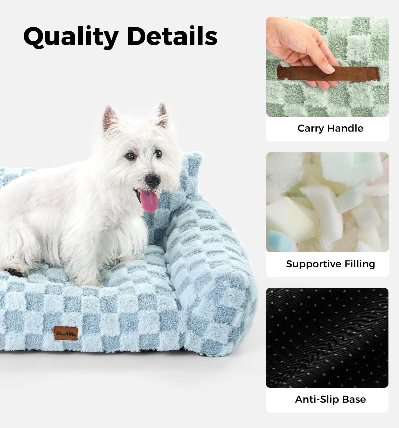 MADE4PETS Sillón interior textura felpa: tela suave para abrazos cálidos.