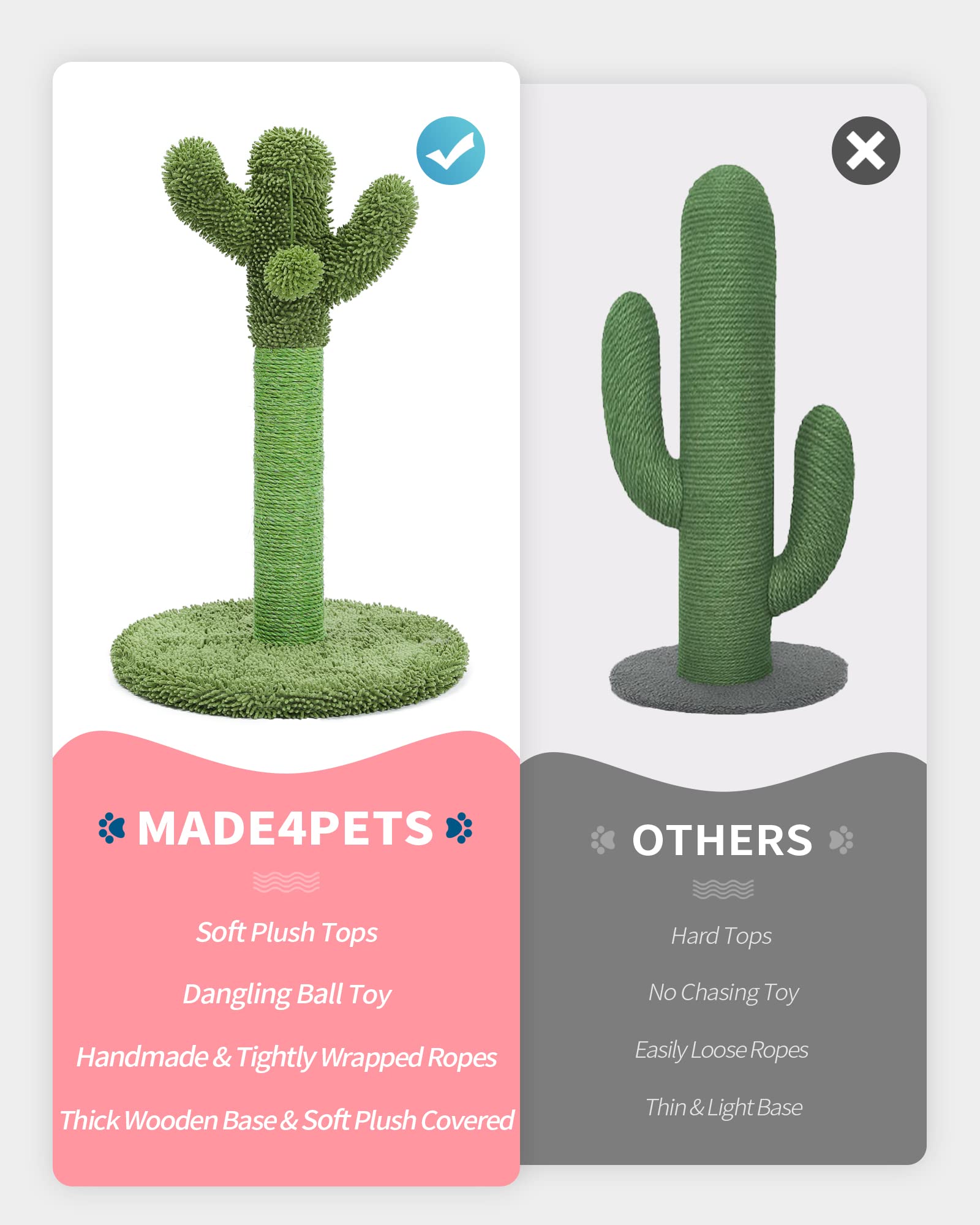 MADE4PETS torre multifuncional fomenta estiramientos y exploración
