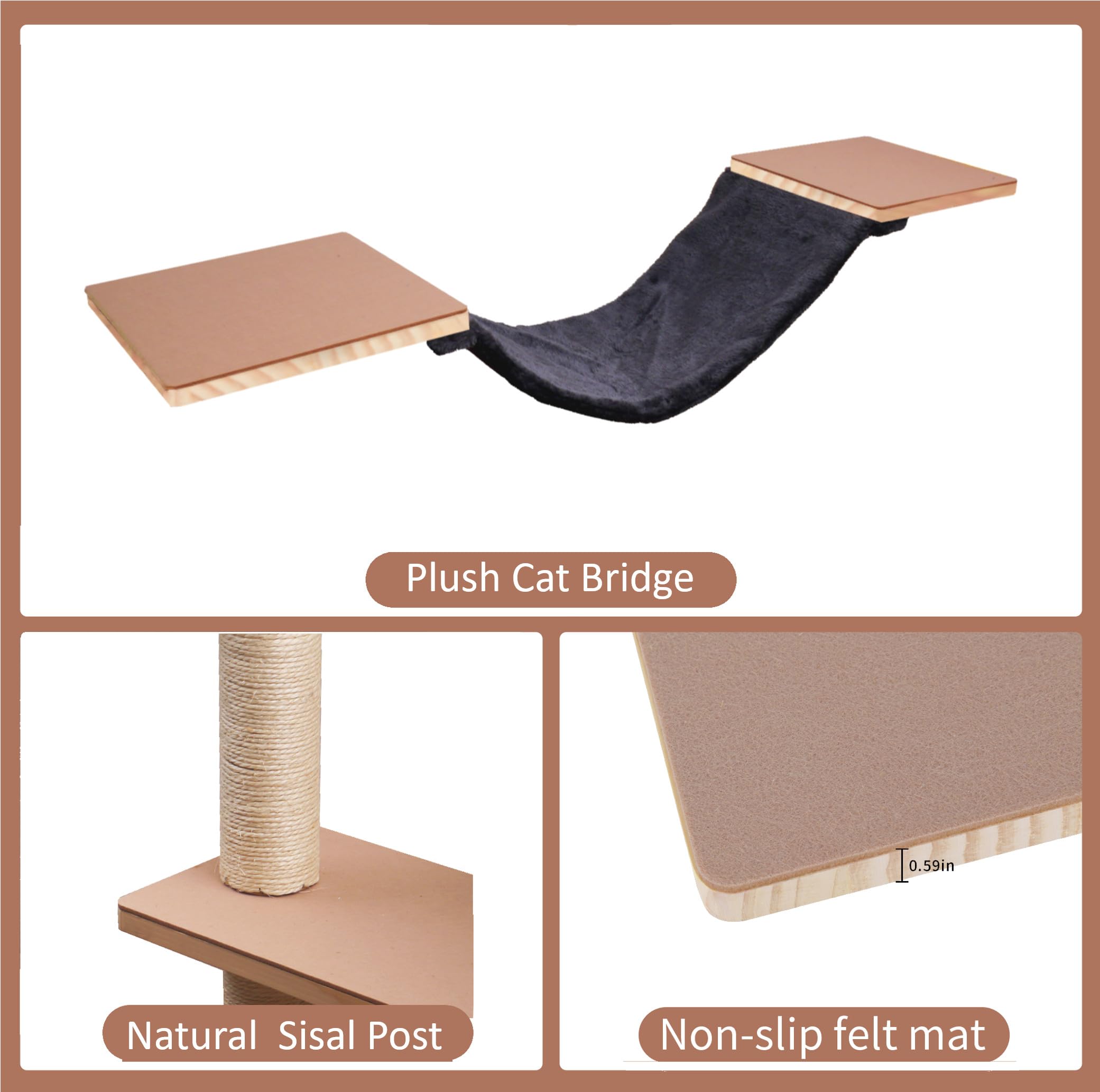 MADNIU escalones para gatos, acceso fácil a alturas y exploración
