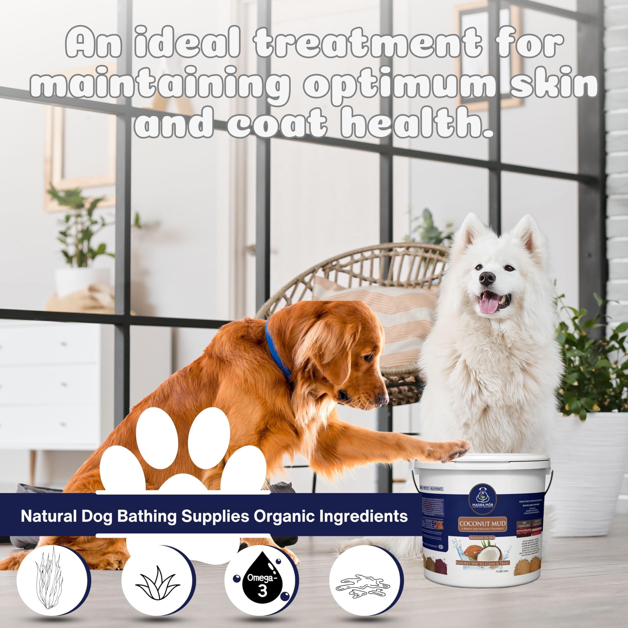 Madra Mor lodo coco, nutrición de la piel durante el lavado